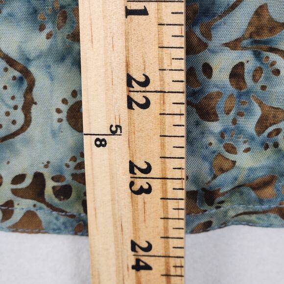 Dibi Women's Blue & Brown 100% Rayon Batik Wrap Around Skirt Size - Small - Picture 8 of 9